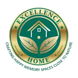 Excellence Home company logo for gated farmhouse plot projects near Pune